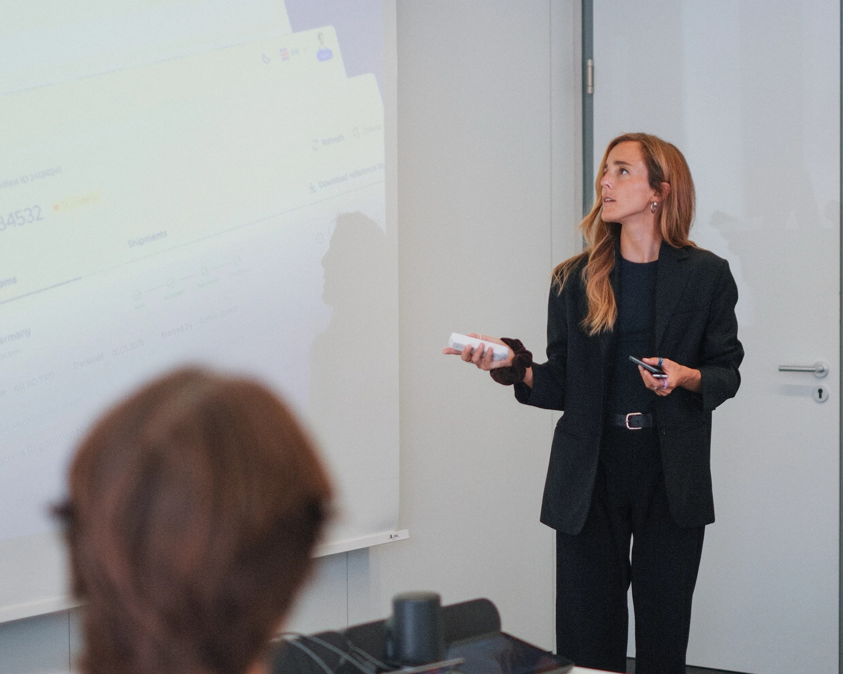 Declarium team member giving a presentation