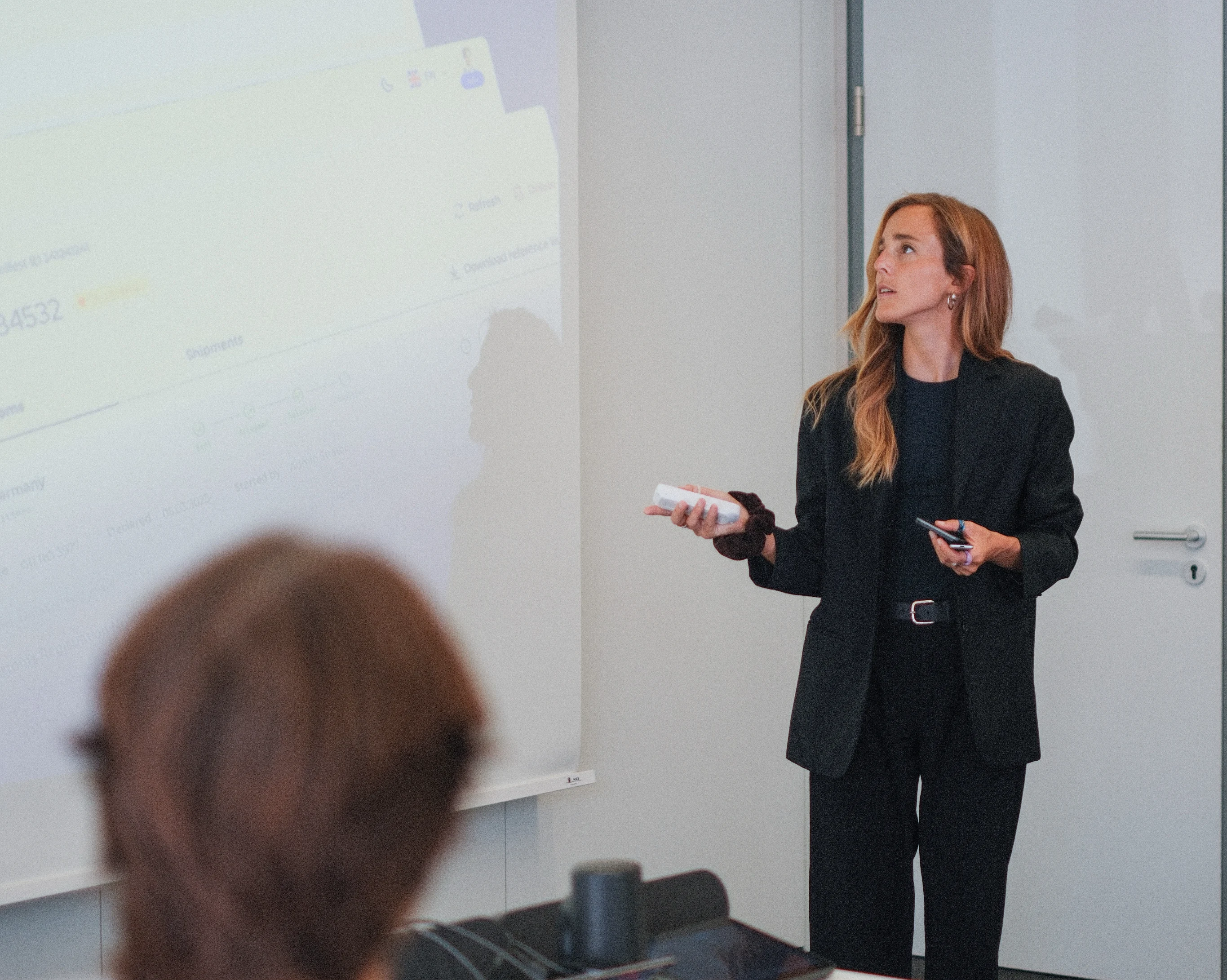 Declarium team member giving a presentation